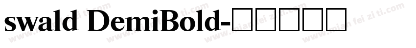 swald DemiBold字体转换